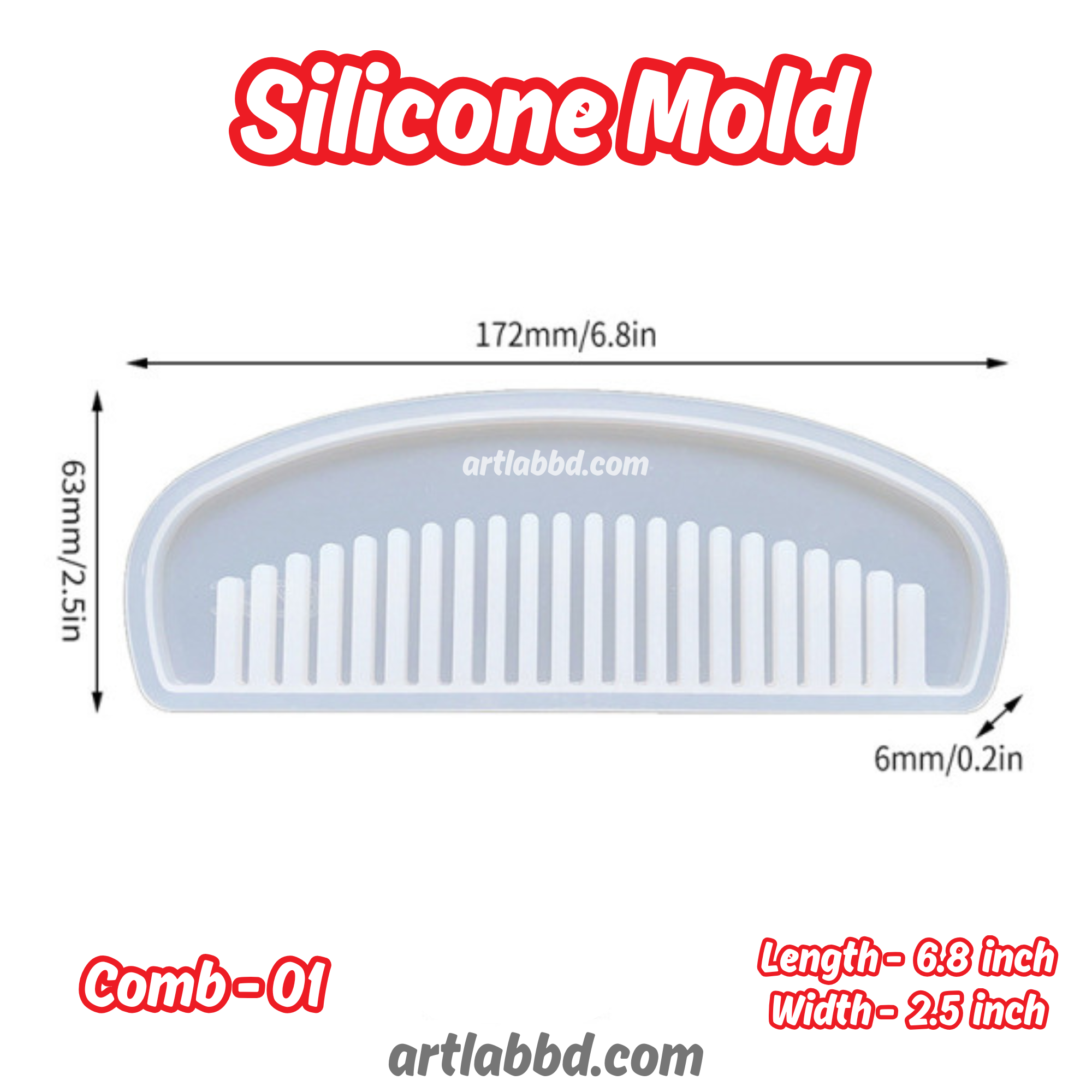 Silicone Mold – Comb 01 