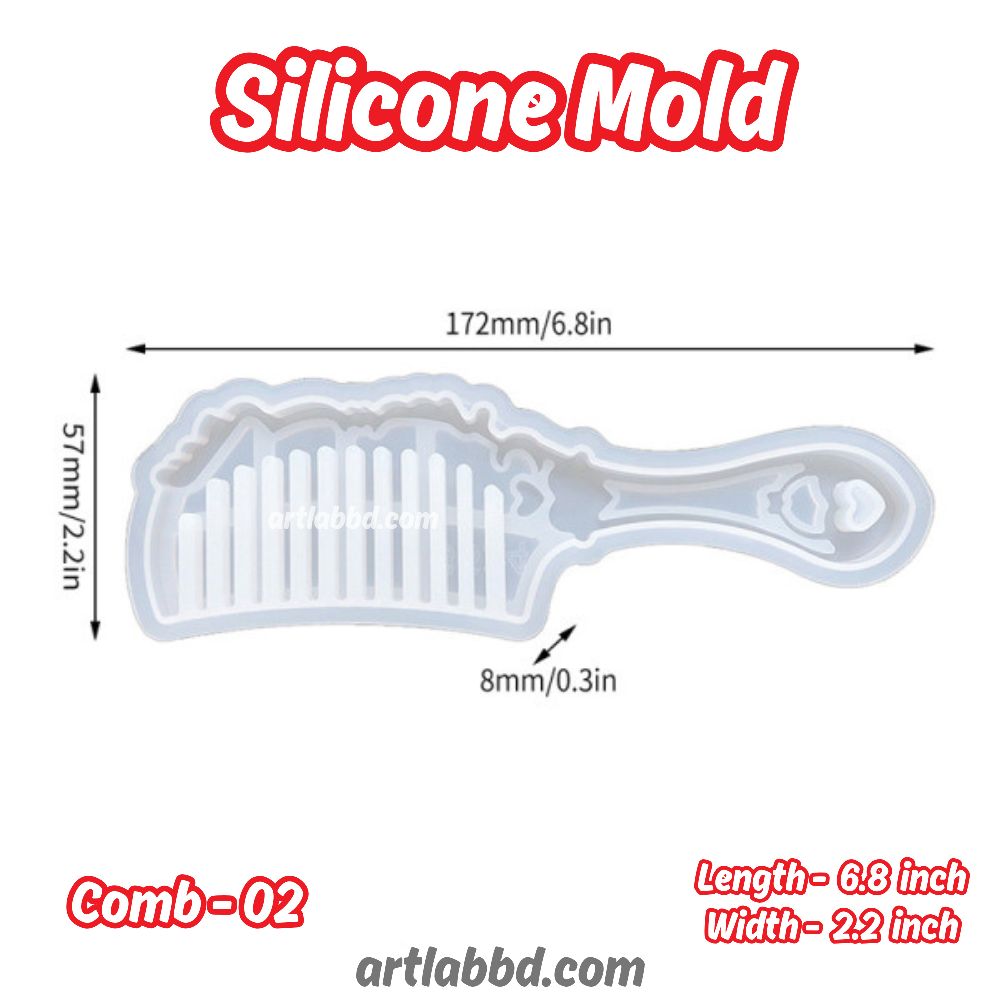 Silicone Mold – Comb 02